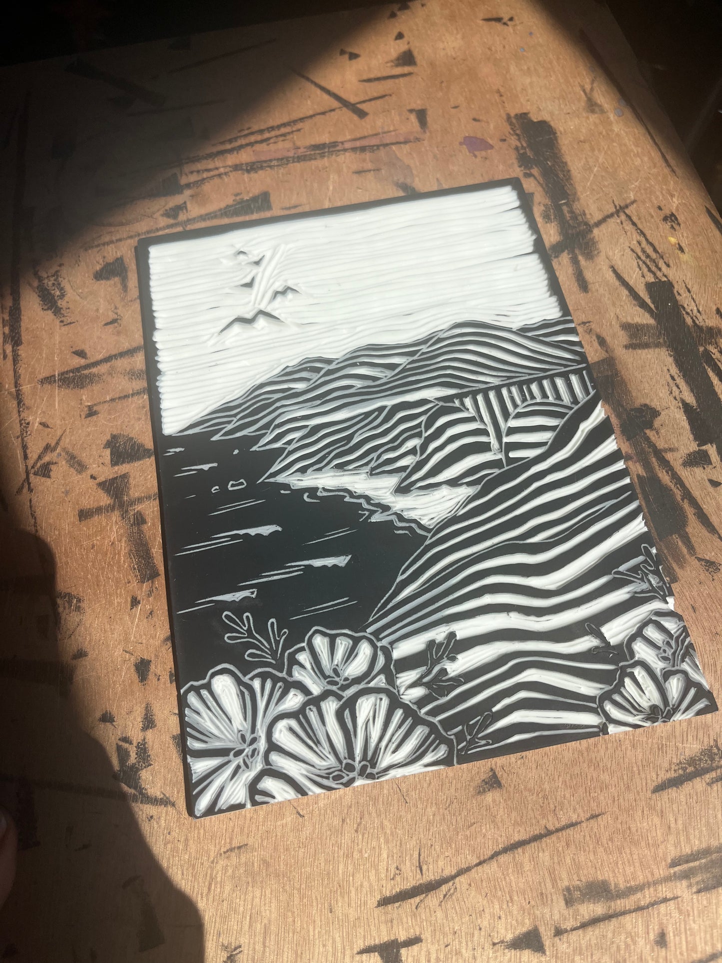 Big Sur Block Print
