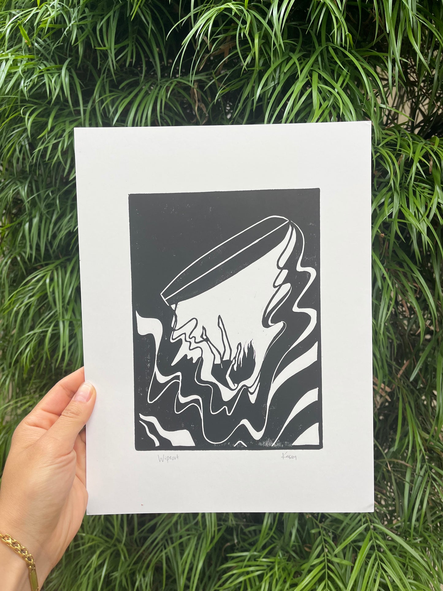 Wipeout Block Print