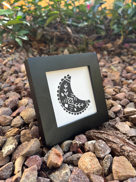 Moon Mini Block Print