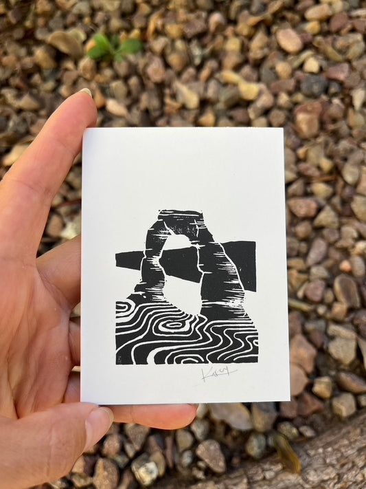 Arches Delicate Arch Mini Block Print