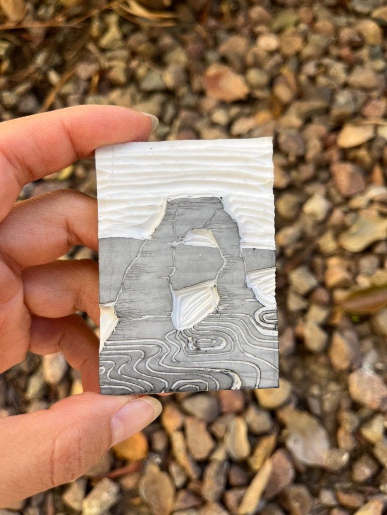Arches Delicate Arch Mini Block Print