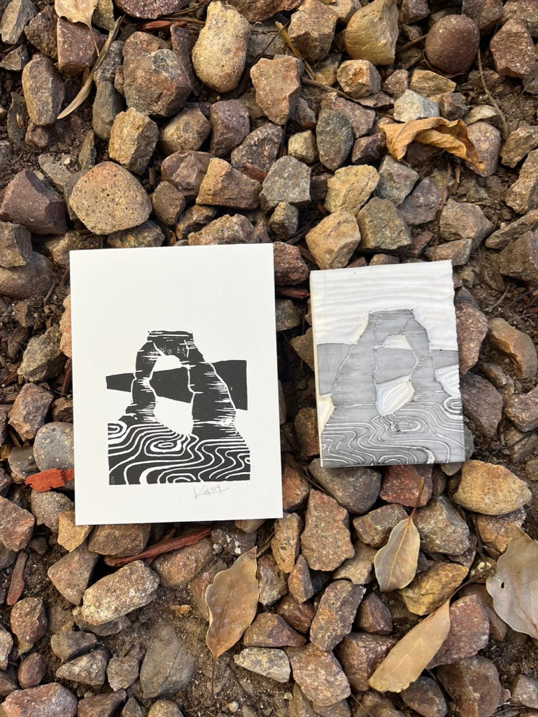 Arches Delicate Arch Mini Block Print