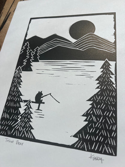 Tahoe Bear Block Print