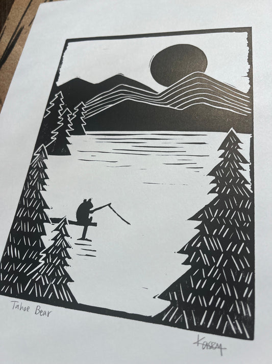 Tahoe Bear Block Print