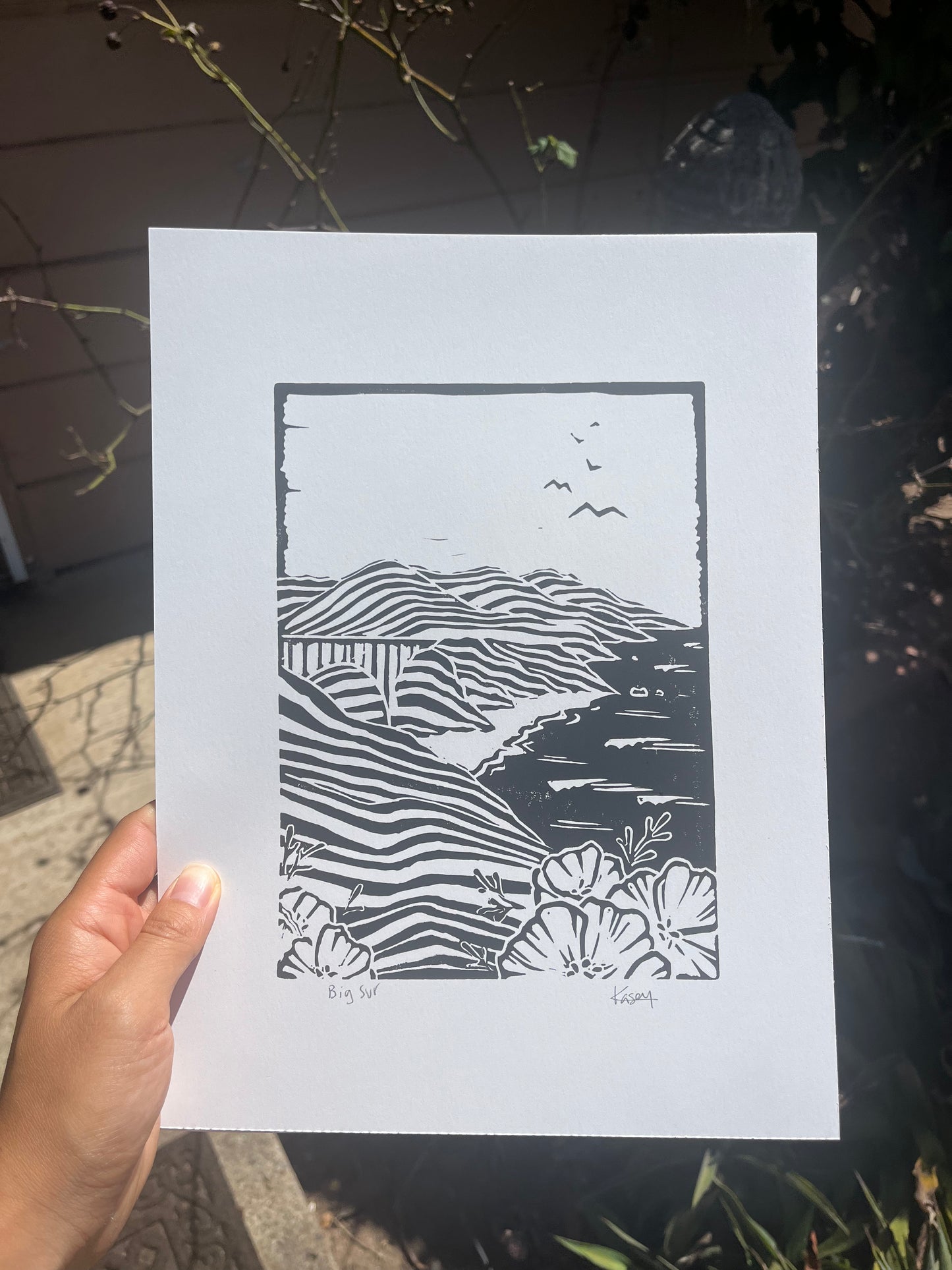 Big Sur Block Print