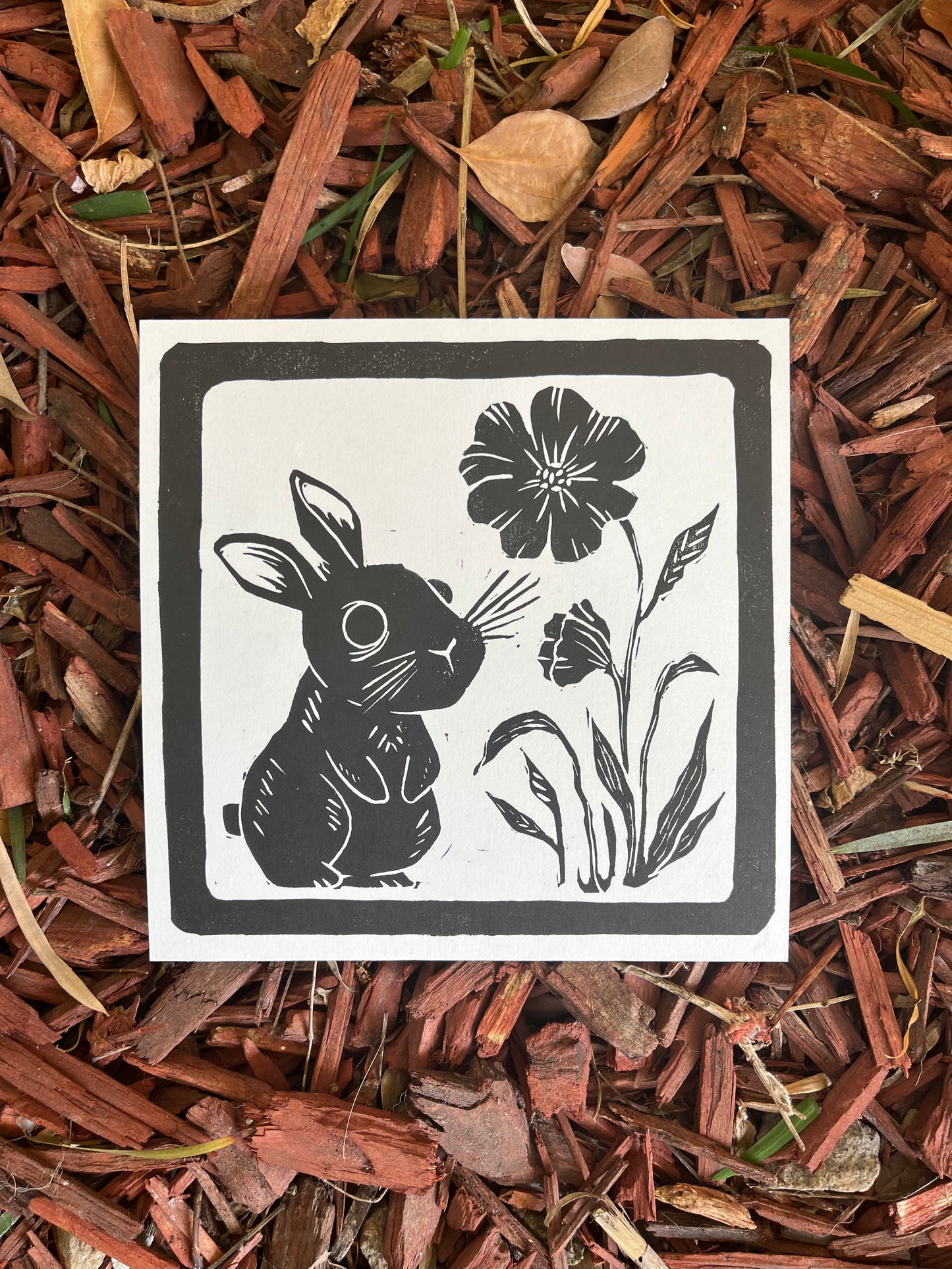 Bunny Block Print