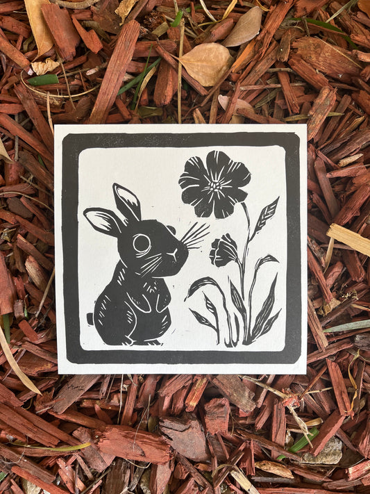 Bunny Block Print