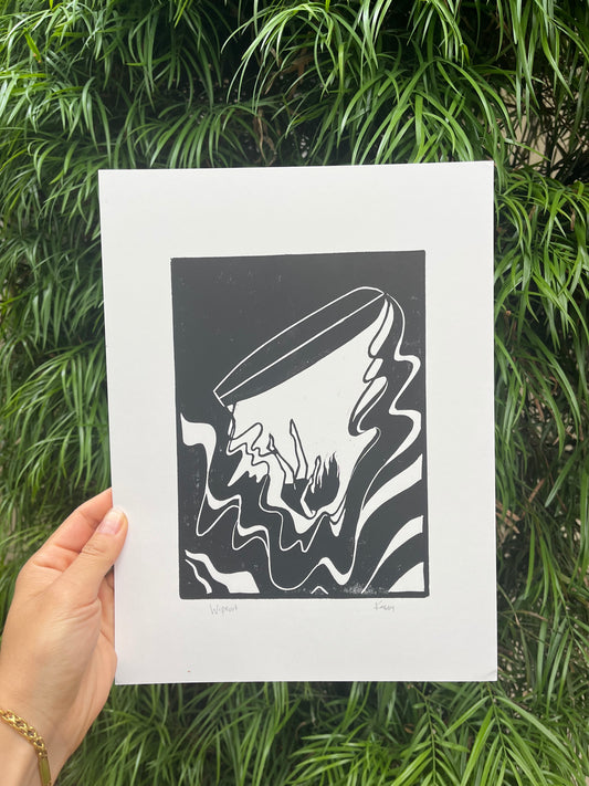 Wipeout Block Print