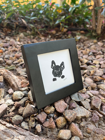 Frenchie Mini Block Print