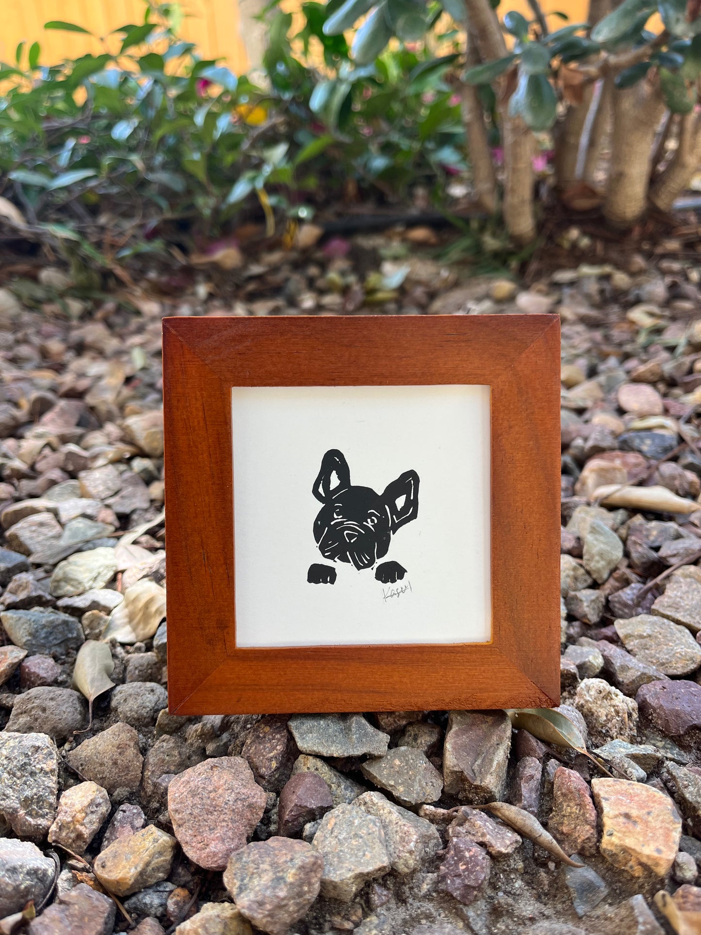 Frenchie Mini Block Print