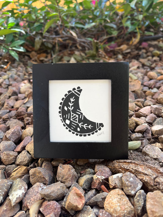 Moon Mini Block Print