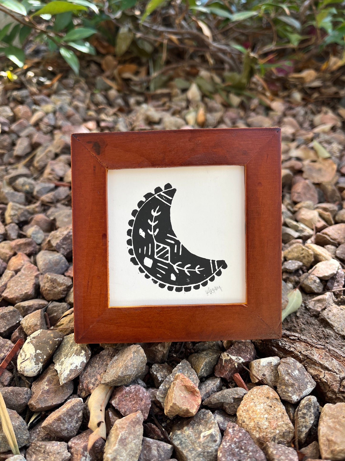 Moon Mini Block Print