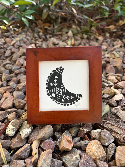 Moon Mini Block Print
