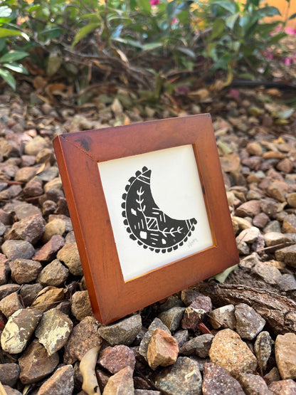 Moon Mini Block Print